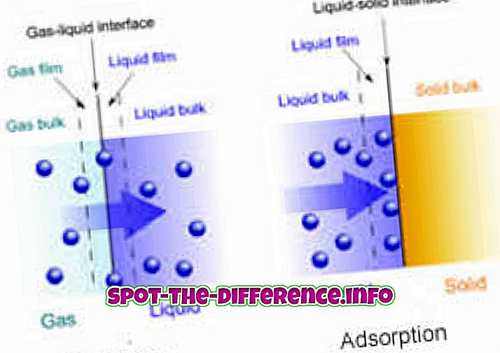 forskel mellem: Forskel mellem adsorption og absorption