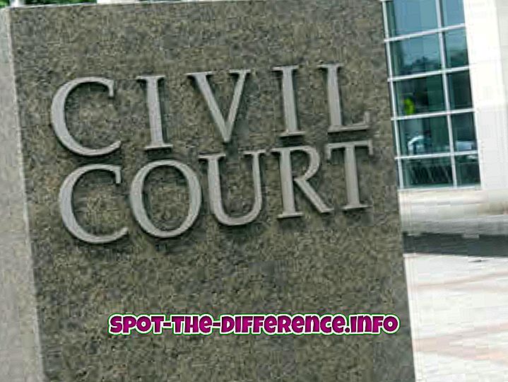 Unterschied zwischen Zivilgericht und Strafgerichtshof
