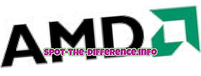 Unterschied zwischen: Unterschied zwischen AMD und Intel