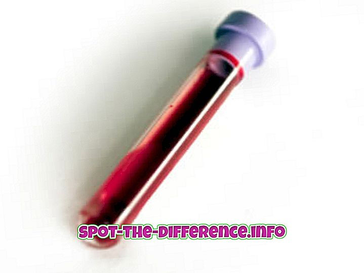 ความแตกต่างระหว่าง: ความแตกต่างระหว่างเลือดและน้ำเหลือง