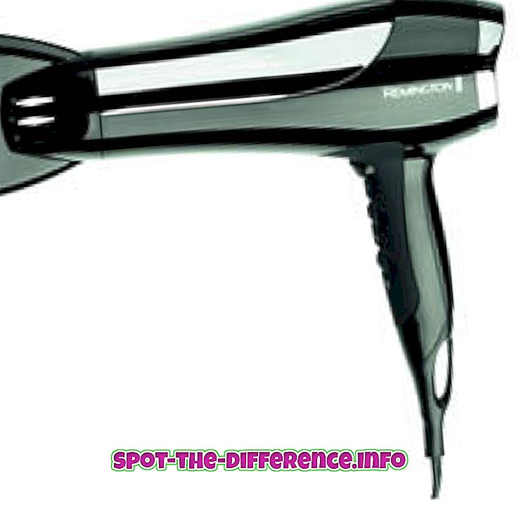 ero: Ero hiustenkuivaajalla ja hiusten silitysraudalla