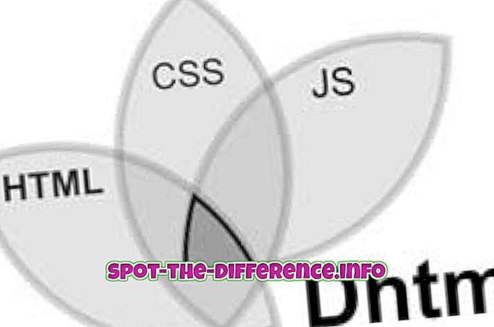 Forskel mellem DHTML og JavaScript
