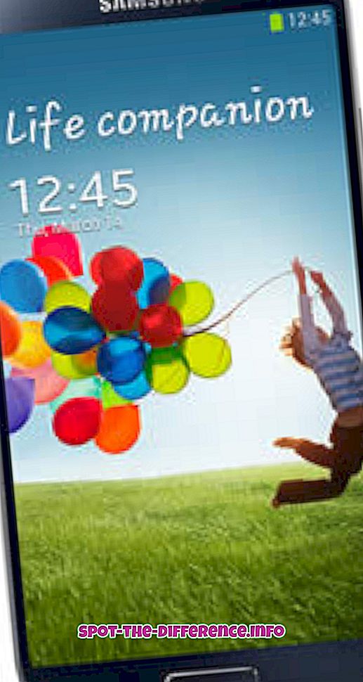 ero: Samsung Galaxy S4: n ja Nexus 4: n välinen ero