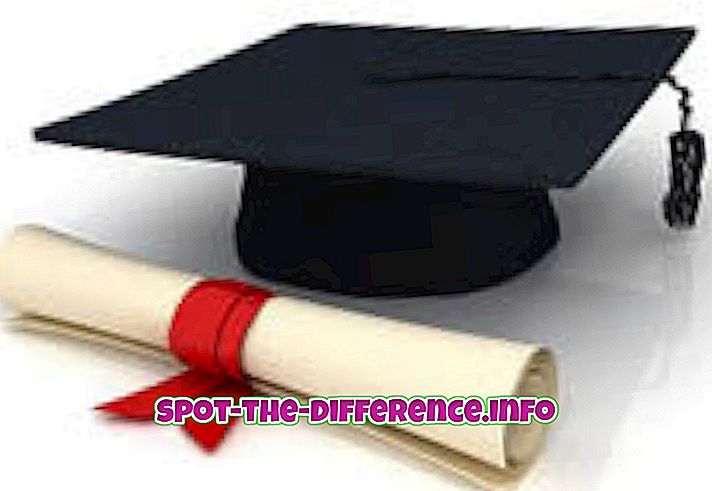 forskel mellem: Forskel mellem grad og eksamensbevis
