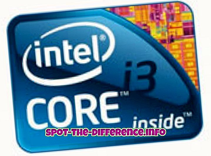 ความแตกต่างระหว่าง: ความแตกต่างระหว่าง Intel i3 และ i5