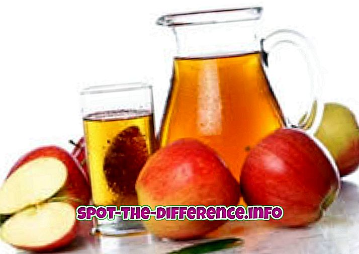 Diferença entre o suco de maçã e a sidra de maçã
