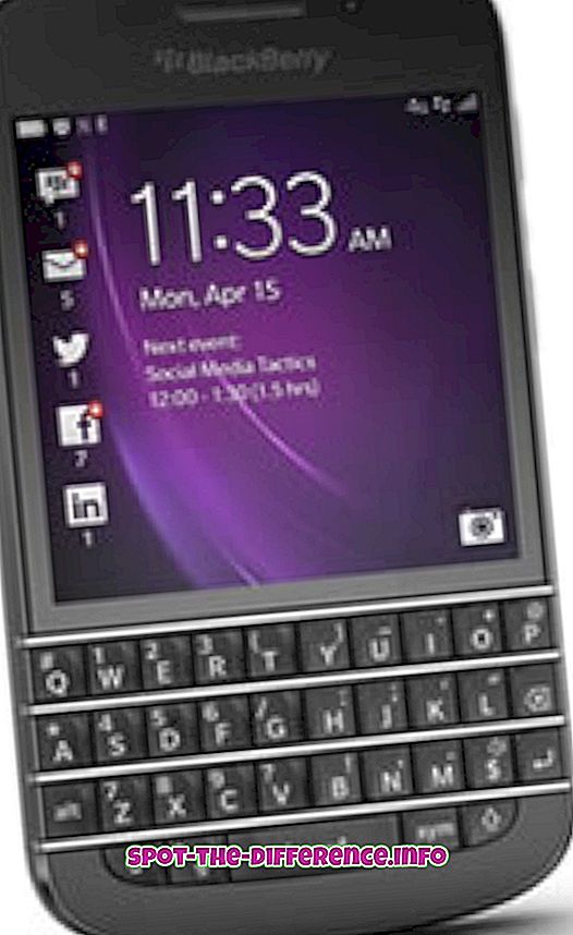 Rozdiel medzi Blackberry Q10 a Sony Xperia Z