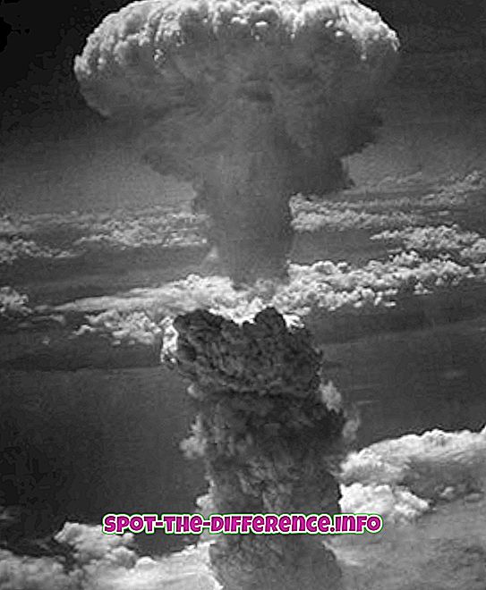 Rozdíl mezi jadernou bombou a atomovou bombou