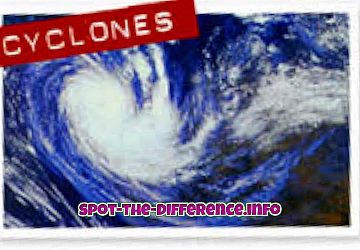 comparaisons populaires: Différence entre cyclone et tornade