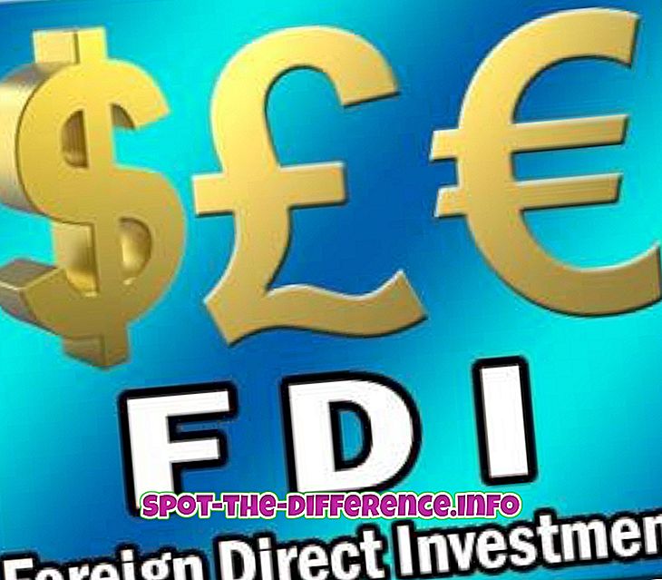 Forskjellen mellom FDI og FII