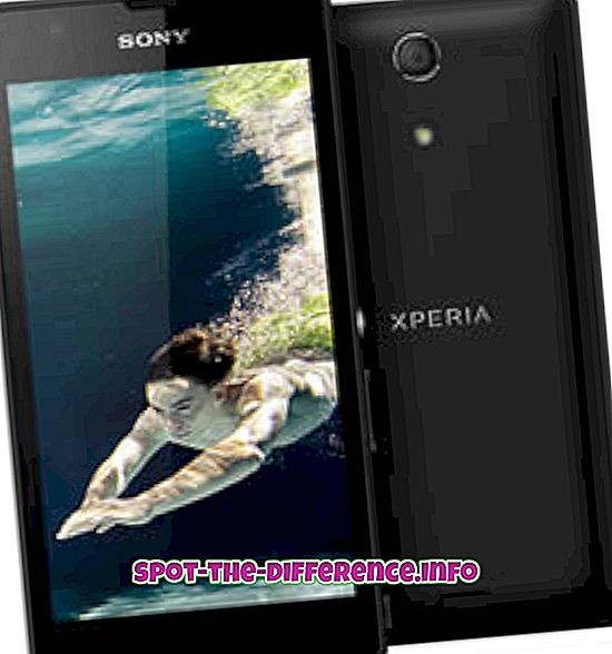 Sony Xperia ZR: n ja Sony Xperia T: n välinen ero