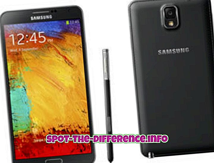 Samsung Galaxy Note 3: n ja iPhone 5: n välinen ero