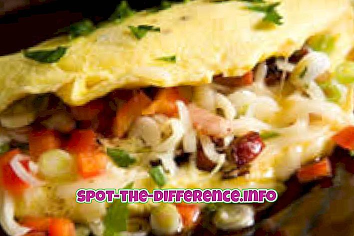 Sự khác biệt giữa Omelets và Frittatas